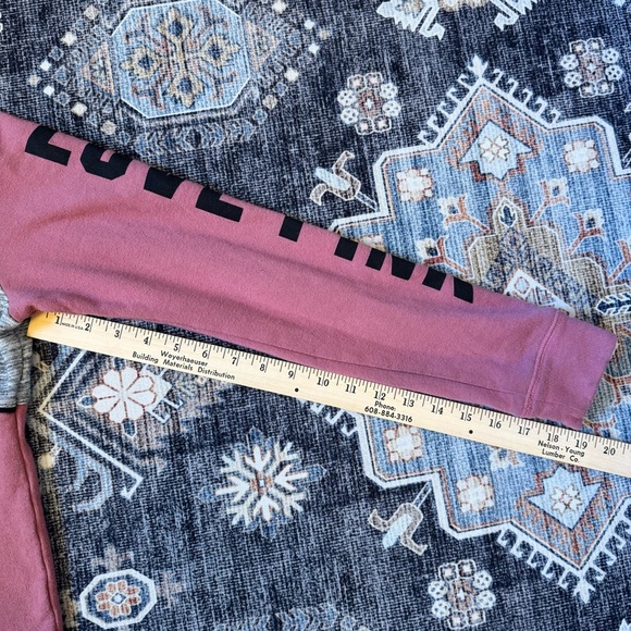 PINK Victoria’s Secret Womens Pink & Gray Hooded Pullover Sweatshirt Size Medium - Picture 12 of 12